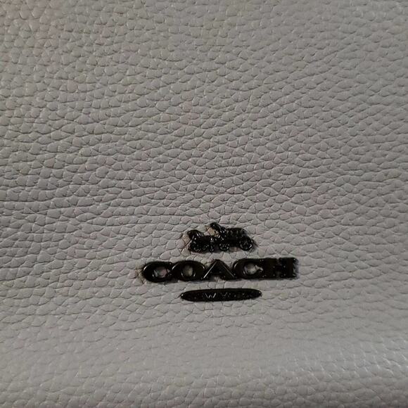 Coach PEBBLE LEATHER LANE SATCHEL Mist light lavender blue new!!‎ - Picture 8 of 10